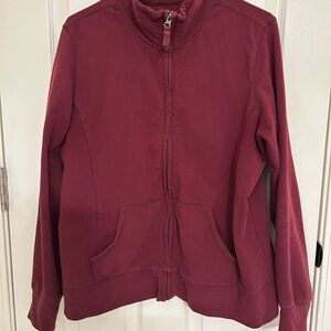 L.L. Bean Burgundy Full Zip